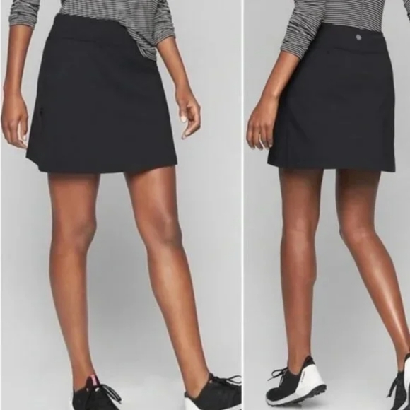 Athleta NWT Sweet Sport Skort Black Women's Size Medium Tennis Sports